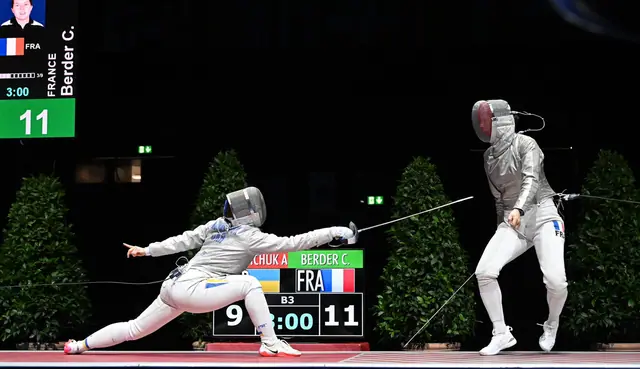 . Saber Women Season 2023-24 In photo: KOMASHCHUK Alina vs BERDER Photo Augusto Bizzi