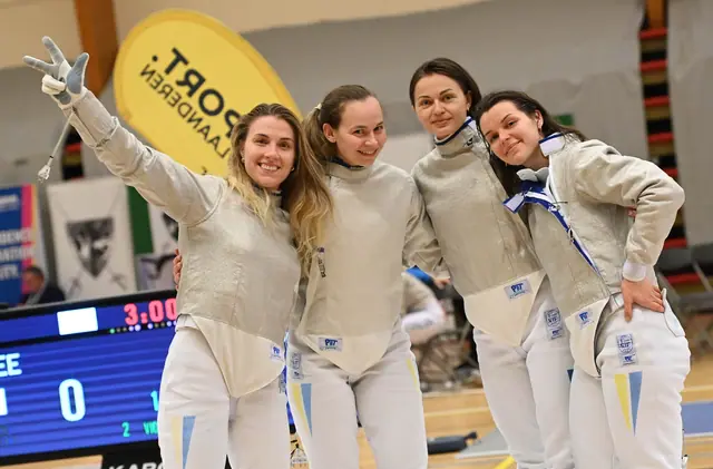 Sint Niklaas Women’s Sabre World Cup In photo: UKR Photo by Eva Pavía #BizziTeam Photo by Eva Pavía #BizziTeam