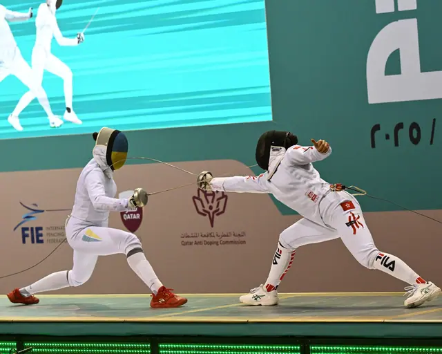 Season 2024-2025 Epee Women In Photo: BEZHURA Dzhoan Feybi vs HSIEH Kaylin Sin Yan Photo: Augusto Bizzi